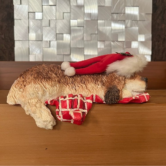 Sleeping Dog With Santa Hat Stocking Hanger Holder - Picture 4 of 4